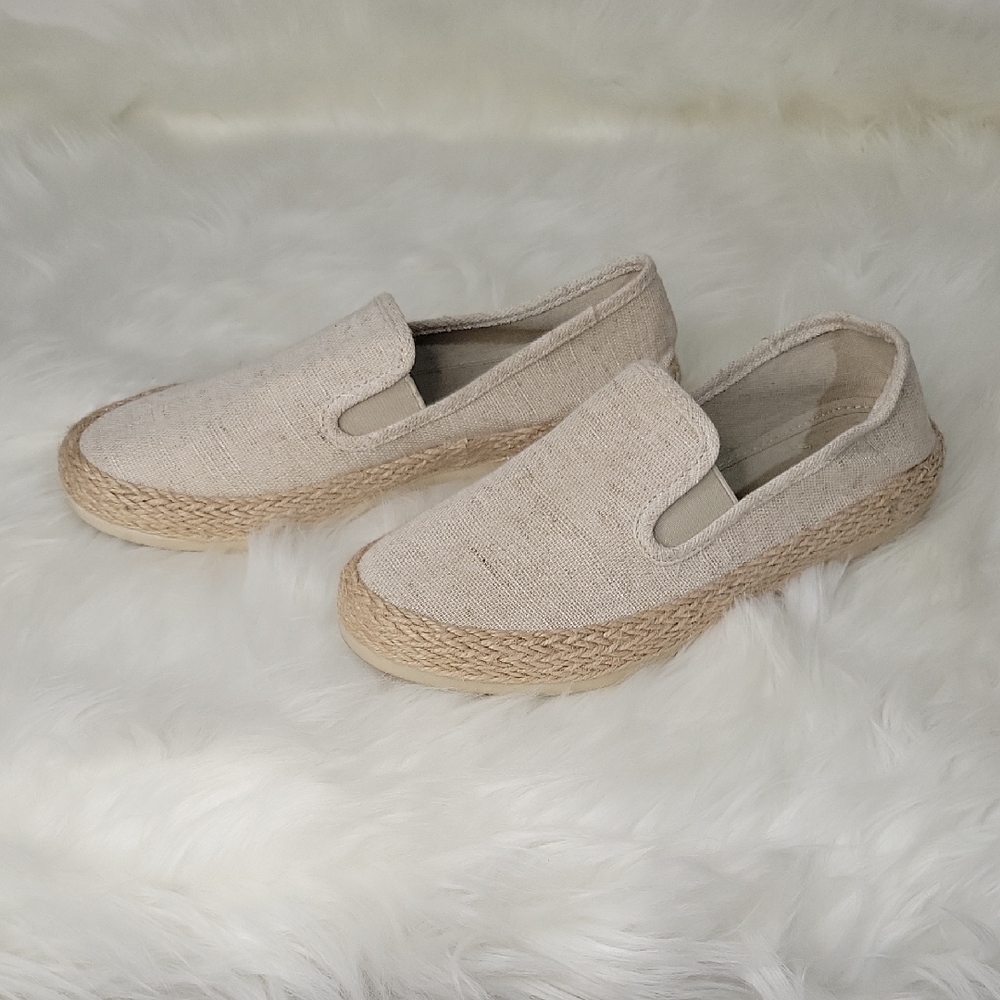 Esprit Cream Linen Espadrille Slip-Ons